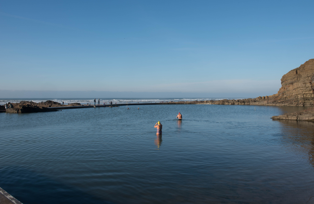 Wild swimming at Goldiggins Quarry, Cornwall - the girl outdoors