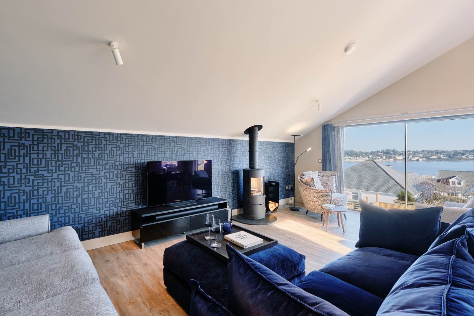 Kilden Mor Living Room with Estuary views